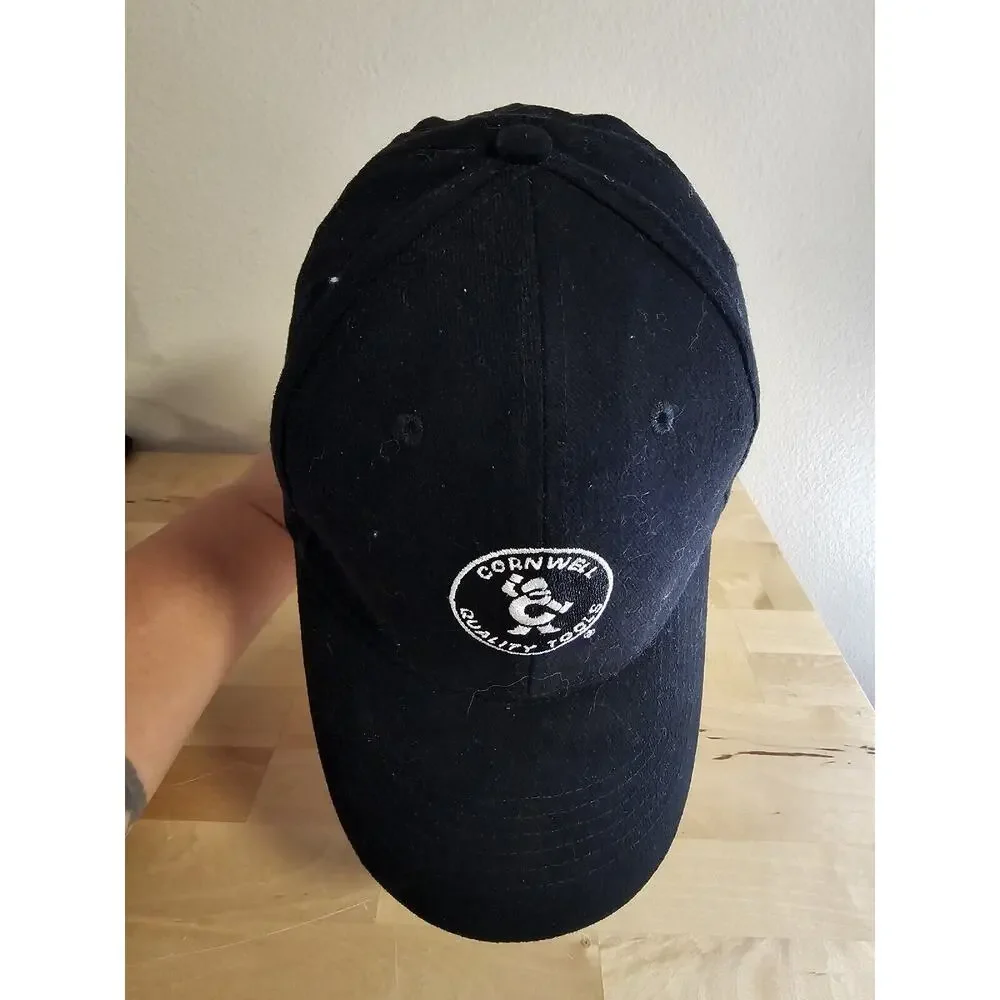 Cornwell Quality Tools Baseball Hat Cap Adjustable Black Embroidered Logo‎